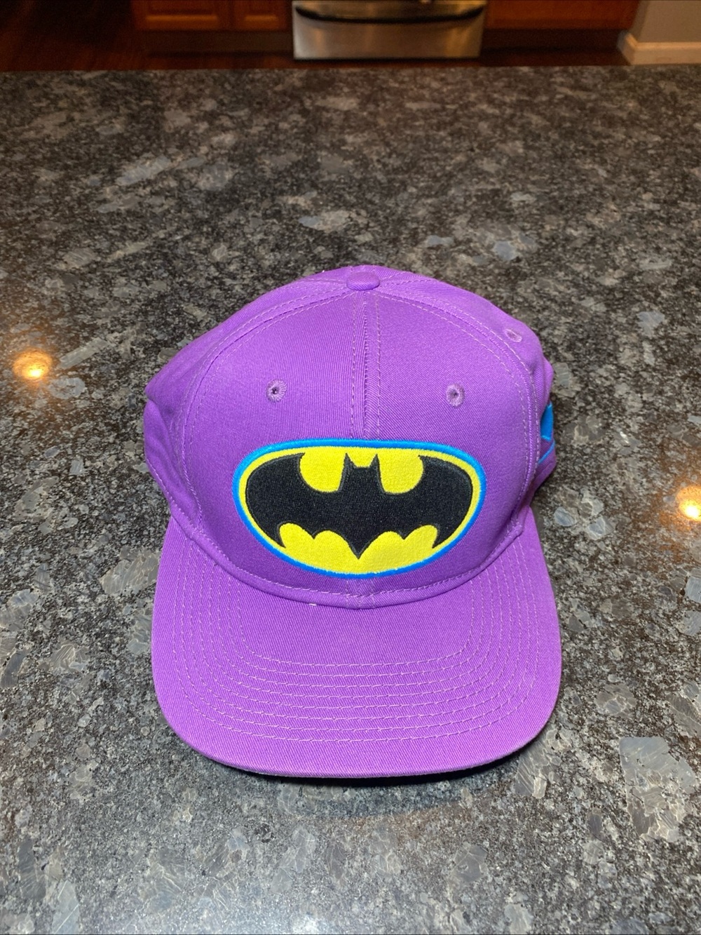 Batman Snapback Hat / Cap - Side Hit Underbill Graphic Purple Licensed